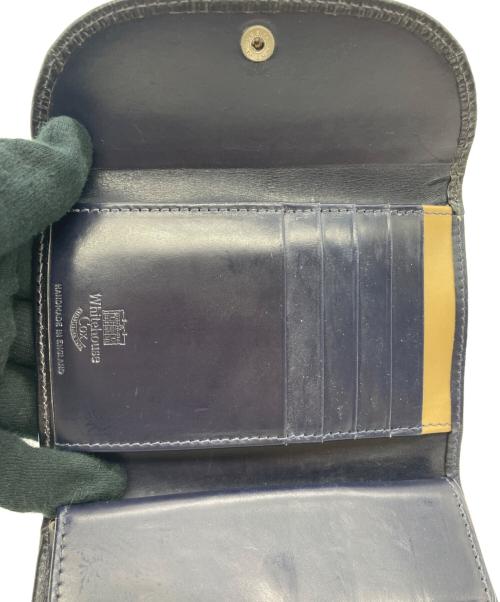 Whitehouse Cox（ホワイトハウスコックス）Whitehouse Cox (ホワイトハウスコックス) 2つ折り財布 ネイビー×ベージュの古着・服飾アイテム