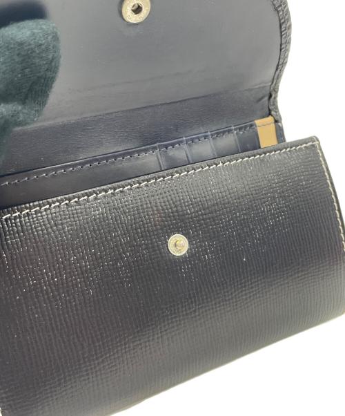 Whitehouse Cox（ホワイトハウスコックス）Whitehouse Cox (ホワイトハウスコックス) 2つ折り財布 ネイビー×ベージュの古着・服飾アイテム