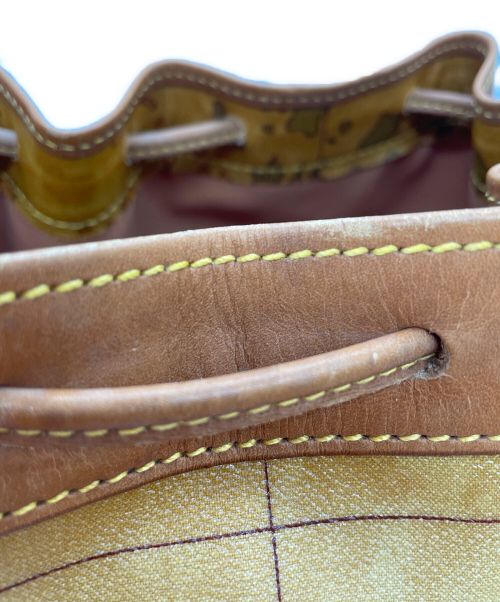 PRIMA CLASSE（プリマクラッセ）PRIMA CLASSE (プリマクラッセ) 巾着ショルダーバッグ ブラウンの古着・服飾アイテム