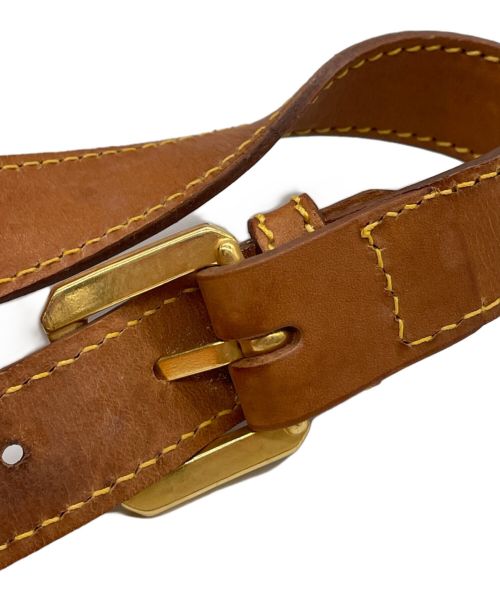 PRIMA CLASSE（プリマクラッセ）PRIMA CLASSE (プリマクラッセ) 巾着ショルダーバッグ ブラウンの古着・服飾アイテム