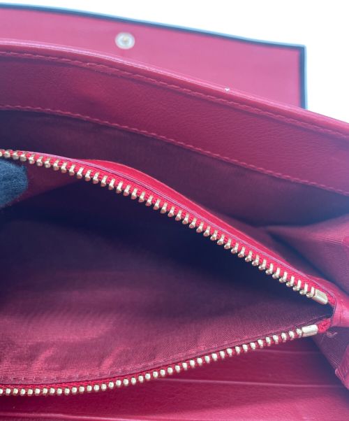 Salvatore Ferragamo（サルヴァトーレ フェラガモ）Salvatore Ferragamo (サルヴァトーレ フェラガモ) 長財布 ブラック×レッドの古着・服飾アイテム