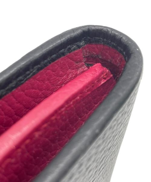 GUCCI（グッチ）GUCCI (グッチ) 2つ折り財布 ブラック×ピンクの古着・服飾アイテム