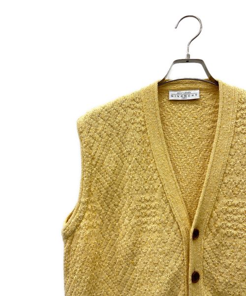 GIVENCHY（ジバンシィ）GIVENCHY (ジバンシィ) ニットベスト イエロー サイズ:Mの古着・服飾アイテム