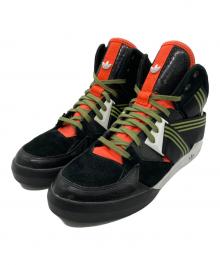 adidas（アディダス）の古着「ハイカットスニーカー」｜ブラック×グリーン×オレンジ