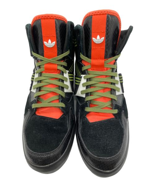 adidas（アディダス）adidas (アディダス) ハイカットスニーカー ブラック×グリーン×オレンジ サイズ:26.5の古着・服飾アイテム