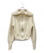 TODAYFULトゥデイフル）の古着「ウォッシュドウールジップニット」｜アイボリー