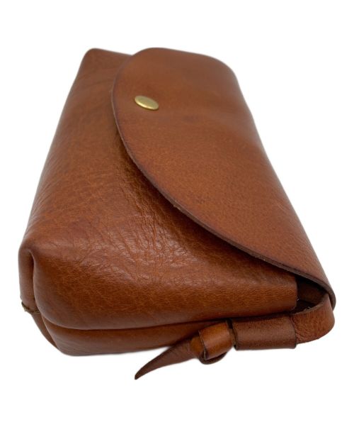 analogico（アナロジコ）analogico (アナロジコ) ボタンミニショルダーバッグ ブラウンの古着・服飾アイテム