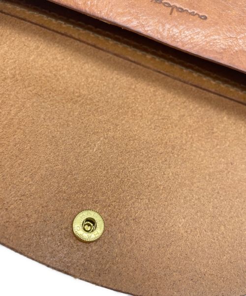 analogico（アナロジコ）analogico (アナロジコ) ボタンミニショルダーバッグ ブラウンの古着・服飾アイテム