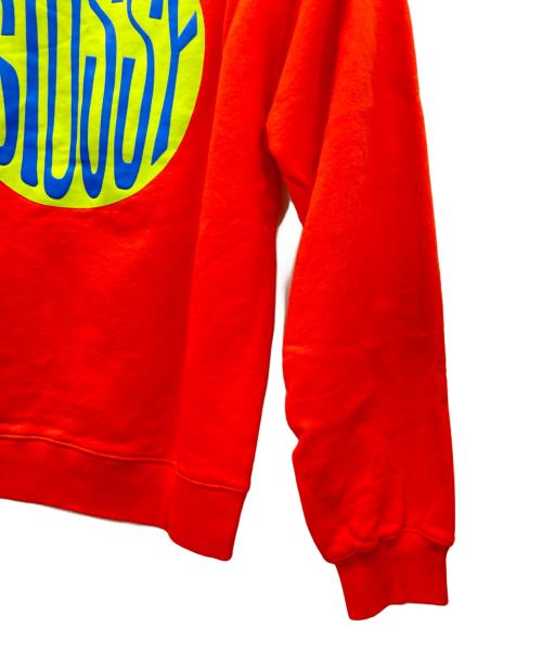stussy（ステューシー）stussy (ステューシー) クルーネックスウェット オレンジ サイズ:Sの古着・服飾アイテム