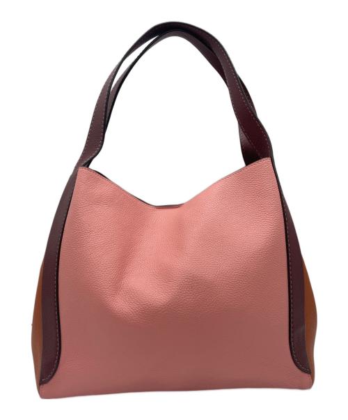 COACH（コーチ）COACH (コーチ) ワンショルダーバッグ ピンク×ブラウンの古着・服飾アイテム