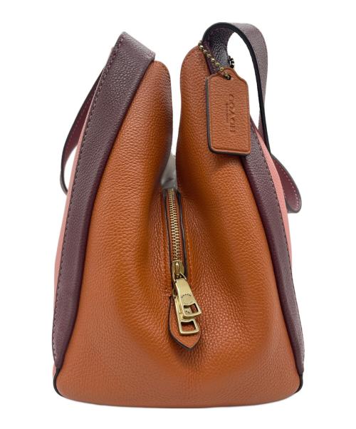 COACH（コーチ）COACH (コーチ) ワンショルダーバッグ ピンク×ブラウンの古着・服飾アイテム