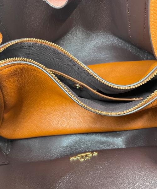 COACH（コーチ）COACH (コーチ) ワンショルダーバッグ ピンク×ブラウンの古着・服飾アイテム