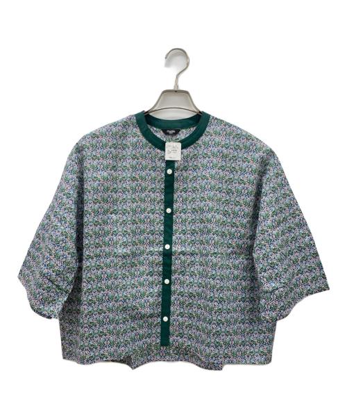 Marble SUD（マーブルシュッド）Marble SUD (マーブルシュッド) クロップドシャツ グリーン×ピンク サイズ:FREE 未使用品の古着・服飾アイテム