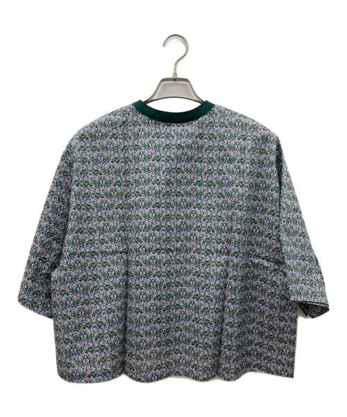 Marble SUD（マーブルシュッド）Marble SUD (マーブルシュッド) クロップドシャツ グリーン×ピンク サイズ:FREE 未使用品の古着・服飾アイテム