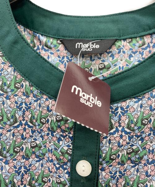 Marble SUD（マーブルシュッド）Marble SUD (マーブルシュッド) クロップドシャツ グリーン×ピンク サイズ:FREE 未使用品の古着・服飾アイテム