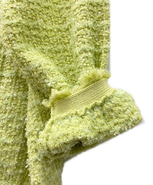 Mila Owen（ミラオーウェン）Mila Owen (ミラオーウェン) ツイードニットジャケット グリーン サイズ:SIZE 1 未使用品の古着・服飾アイテム