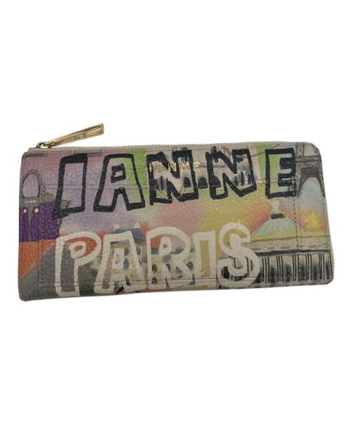 IANNE（イアンヌ）IANNE (イアンヌ) ラウンドファスナー長財布/トラベルパリシリーズ マルチカラーの古着・服飾アイテム
