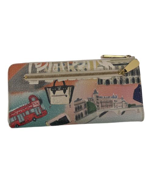 IANNE（イアンヌ）IANNE (イアンヌ) ラウンドファスナー長財布/トラベルパリシリーズ マルチカラーの古着・服飾アイテム