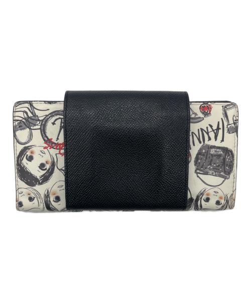 IANNE（イアンヌ）IANNE (イアンヌ) 長財布/愛しのライリー ホワイト×ブラックの古着・服飾アイテム