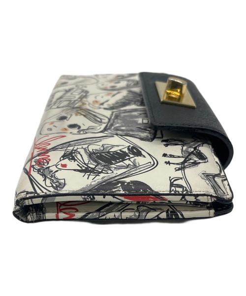 IANNE（イアンヌ）IANNE (イアンヌ) 長財布/愛しのライリー ホワイト×ブラックの古着・服飾アイテム