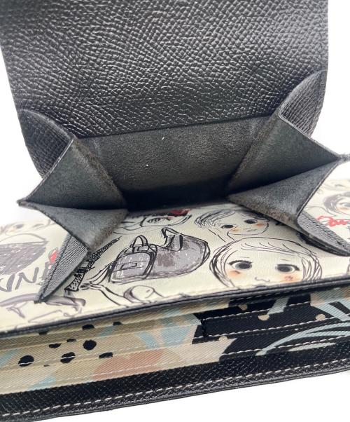 IANNE（イアンヌ）IANNE (イアンヌ) 長財布/愛しのライリー ホワイト×ブラックの古着・服飾アイテム