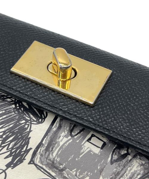 IANNE（イアンヌ）IANNE (イアンヌ) 長財布/愛しのライリー ホワイト×ブラックの古着・服飾アイテム