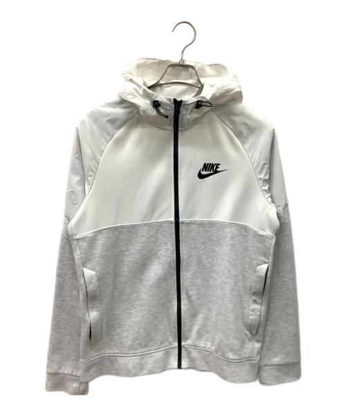 NIKE（ナイキ）NIKE (ナイキ) フルジップシーズナルフーディ アイボリー×グレー サイズ:Mの古着・服飾アイテム