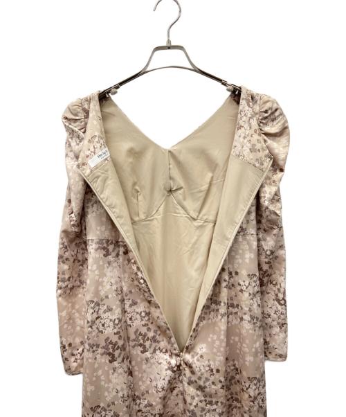 HER LIP TO（ハーリップトゥ）Her lip to (ハーリップトゥ) ギャザーワンピース ブラウン サイズ:Mの古着・服飾アイテム