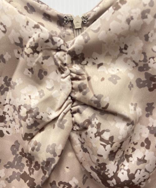 HER LIP TO（ハーリップトゥ）Her lip to (ハーリップトゥ) ギャザーワンピース ブラウン サイズ:Mの古着・服飾アイテム