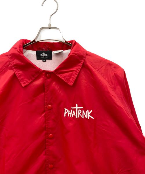 PHATRNK（ファットランク）PHATRNK (ファットランク) コーチジャケット レッド×ホワイト サイズ:XLの古着・服飾アイテム