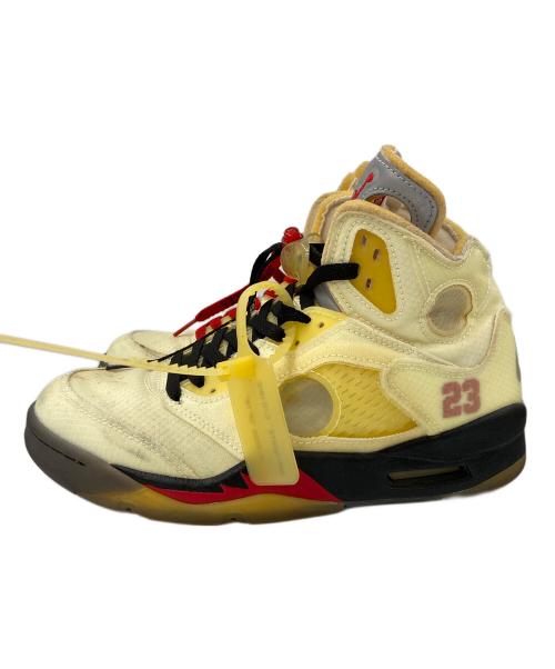 NIKE（ナイキ）NIKE (ナイキ) OFFWHITE (オフホワイト) ハイカットスニーカー クリーム×ブラック サイズ:US7の古着・服飾アイテム