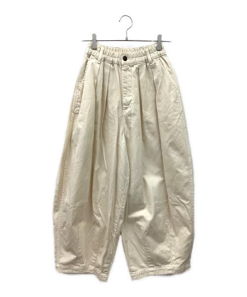 HARVESTY（ハーベスティー）HARVESTY (ハーベスティー) コットンチノクロスサーカスパンツ アイボリー サイズ:1の古着・服飾アイテム