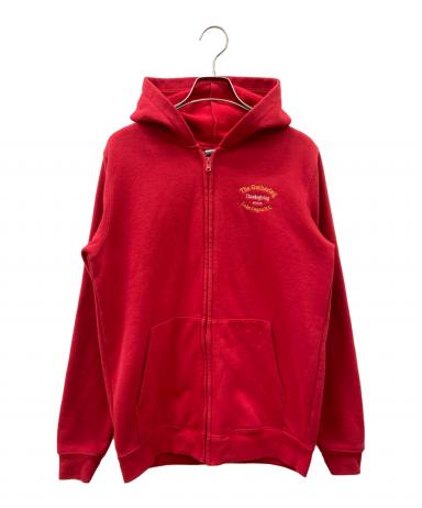 Carhartt ジップパーカー レッド 短丈 s 裏起毛 希少 カーハート パーカー スウェット フルジップ 赤 レッド ワーク
