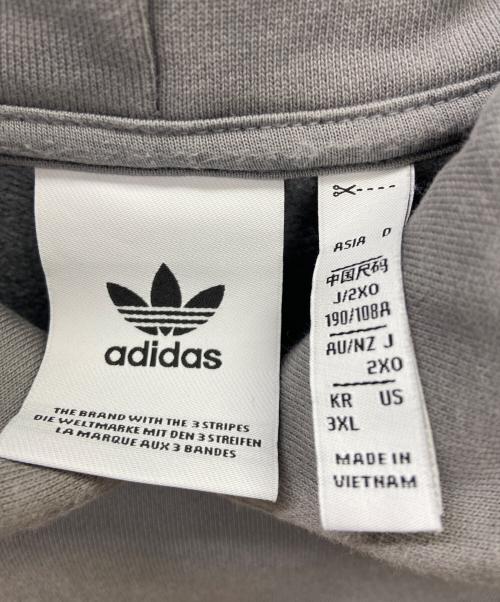 adidas（アディダス）adidas (アディダス) CONTEMPO HOODIE グレー サイズ:2xoの古着・服飾アイテム