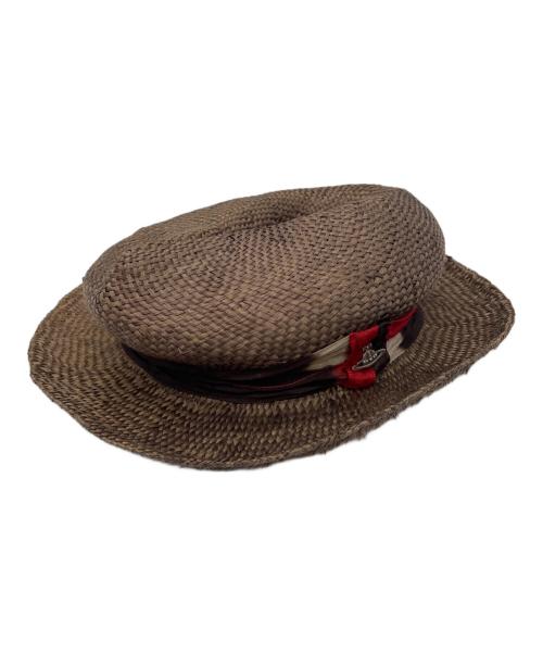 Vivienne Westwood（ヴィヴィアンウエストウッド）Vivienne Westwood (ヴィヴィアンウエストウッド) ストローハット ブラウンの古着・服飾アイテム