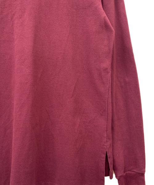 POLO RALPH LAUREN（ポロ・ラルフローレン）POLO RALPH LAUREN (ポロ・ラルフローレン) POLO RALPH LAUREN　長袖ポロシャツ ボルドー×ホワイト サイズ:Sの古着・服飾アイテム