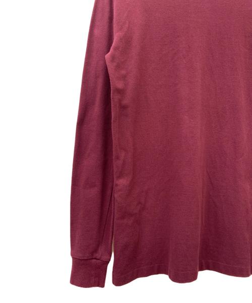 POLO RALPH LAUREN（ポロ・ラルフローレン）POLO RALPH LAUREN (ポロ・ラルフローレン) POLO RALPH LAUREN　長袖ポロシャツ ボルドー×ホワイト サイズ:Sの古着・服飾アイテム