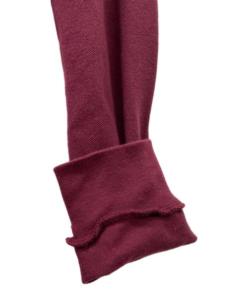 POLO RALPH LAUREN（ポロ・ラルフローレン）POLO RALPH LAUREN (ポロ・ラルフローレン) POLO RALPH LAUREN　長袖ポロシャツ ボルドー×ホワイト サイズ:Sの古着・服飾アイテム