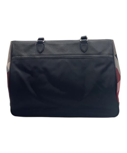 BLACK LABEL CRESTBRIDGE（ブラックレーベル クレストブリッジ）BLACK LABEL CRESTBRIDGE (ブラックレーベル クレストブリッジ) トートバッグ ブラック×レッドの古着・服飾アイテム