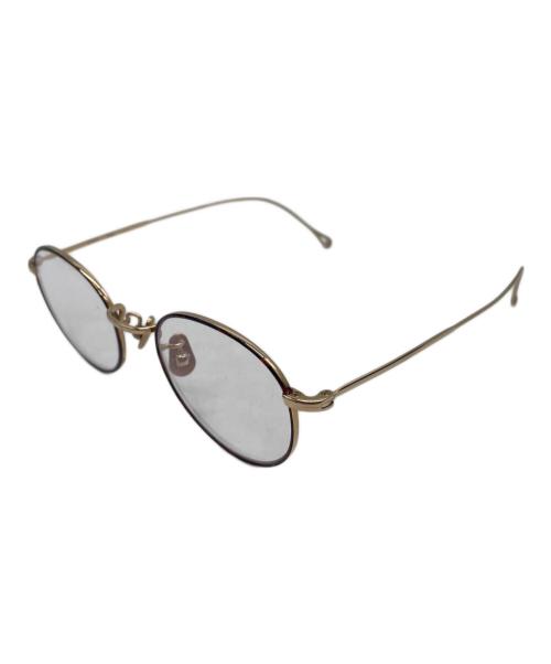 VONN（ヴォン）VONN (ヴォン) 眼鏡 レッド×ゴールドの古着・服飾アイテム