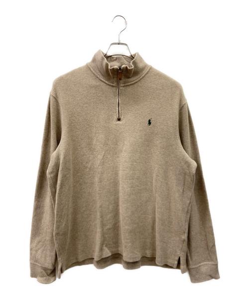 POLO RALPH LAUREN（ポロ・ラルフローレン）POLO RALPH LAUREN (ポロ・ラルフローレン) ハーフジップニット ベージュ サイズ:XLの古着・服飾アイテム
