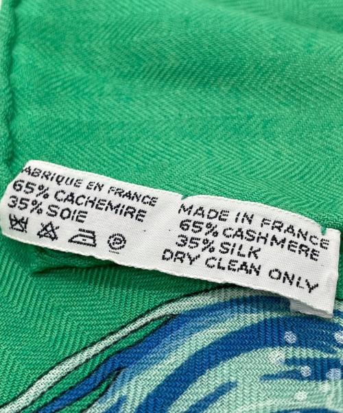 HERMES（エルメス）HERMES (エルメス) スカーフ グリーン×ベージュの古着・服飾アイテム