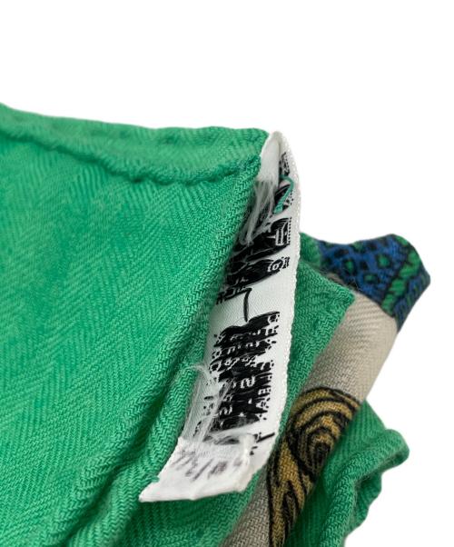 HERMES（エルメス）HERMES (エルメス) スカーフ グリーン×ベージュの古着・服飾アイテム