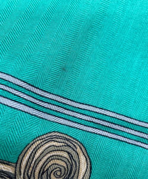 HERMES（エルメス）HERMES (エルメス) スカーフ グリーン×ベージュの古着・服飾アイテム