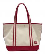 PORTER GIRLポーターガール）の古着「ボーイフレンドトートバッグ」｜レッド×アイボリー