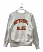 Championチャンピオン）の古着「リバースウィーブスウェット」｜グレー×オレンジ