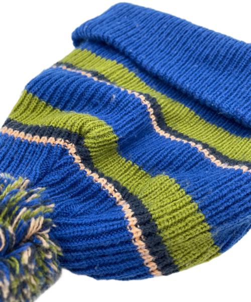 SUPREME（シュプリーム）SUPREME (シュプリーム) Big Stripe Beanie ブルー×グリーンの古着・服飾アイテム