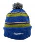 SUPREME（シュプリーム）の古着「Big Stripe Beanie」｜ブルー×グリーン