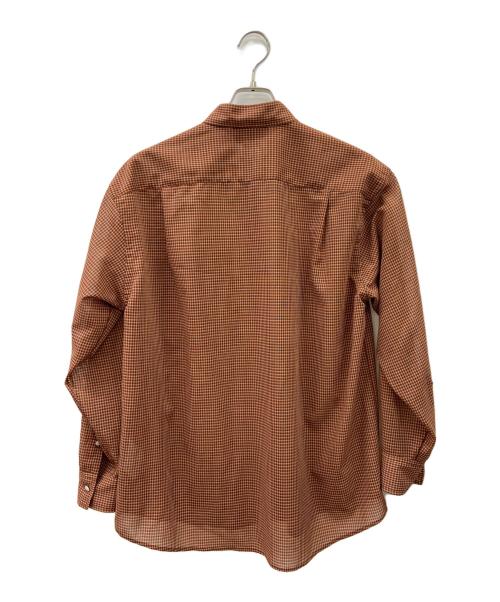 YOKE（ヨーク）YOKE (ヨーク) 長袖シャツ オレンジ×ブラウン サイズ:Sの古着・服飾アイテム