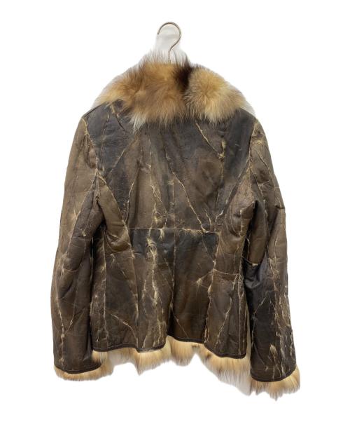 INES ET MARECHAL（イネス エ マレシャル）INES ET MARECHAL (イネス エ マレシャル) 毛皮ショートコート ブラウン サイズ:40の古着・服飾アイテム